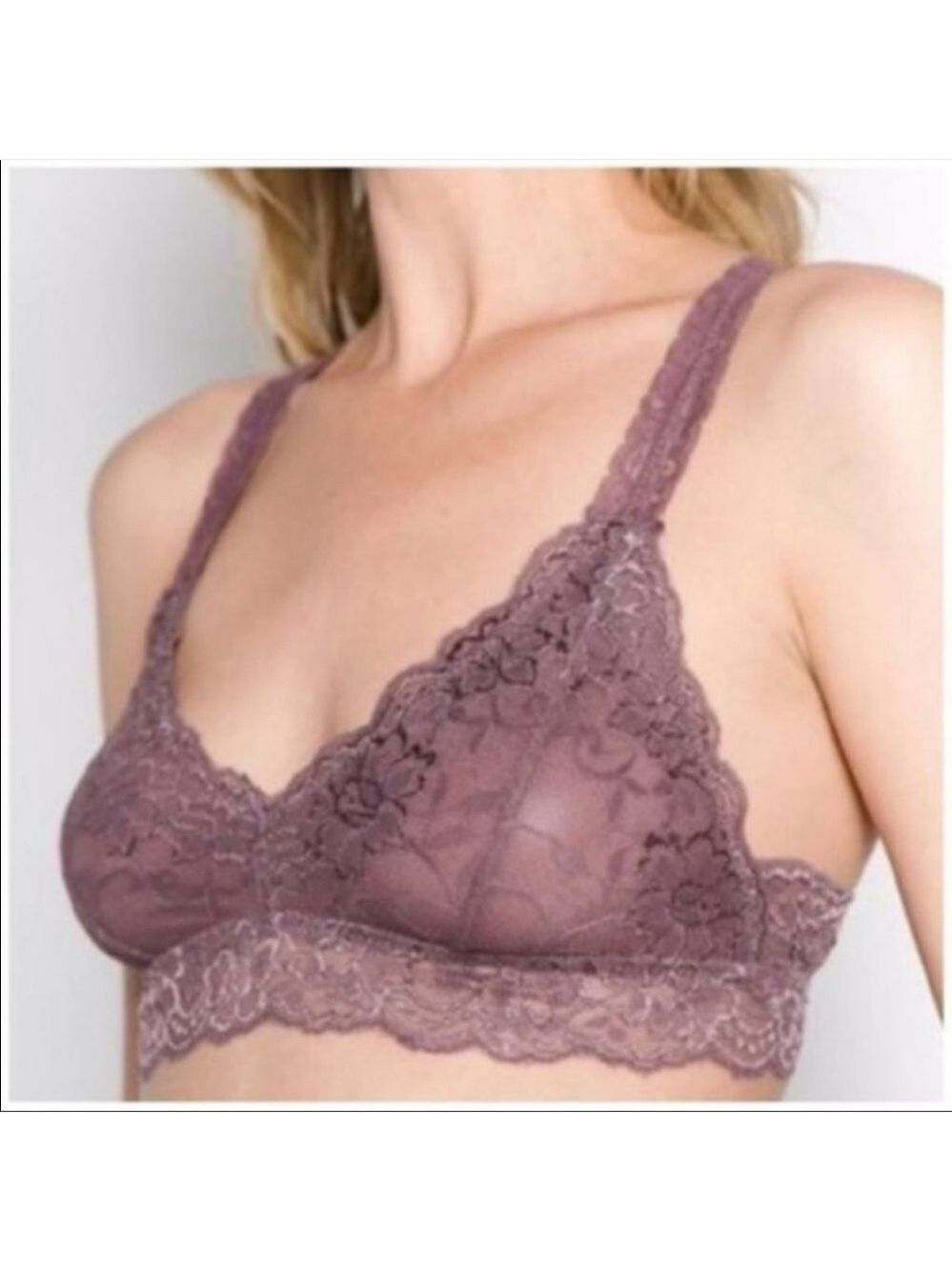 Lace Racerback Bralette Pink or Dusty Purple Boho
